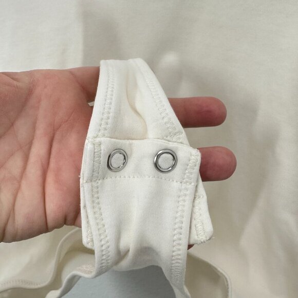 J. Crew Size XS Ivory Scoopback‎ bodysuit in stretch cotton blend Layering - Picture 6 of 7